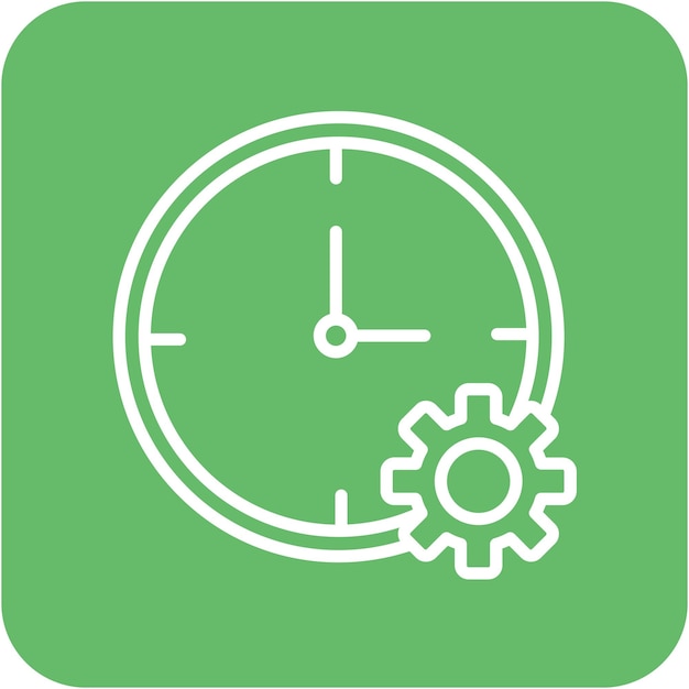 Tiempo de estilo de ilustración vectorial de gestión