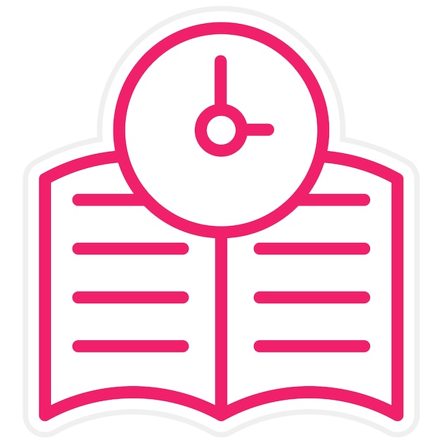 Tiempo de estudio de diseño vectorial Estilo del icono