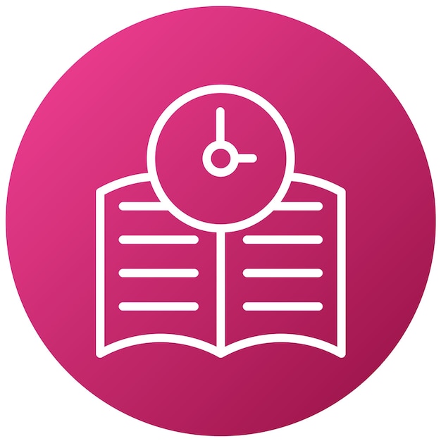 Tiempo de estudio de diseño vectorial Estilo del icono