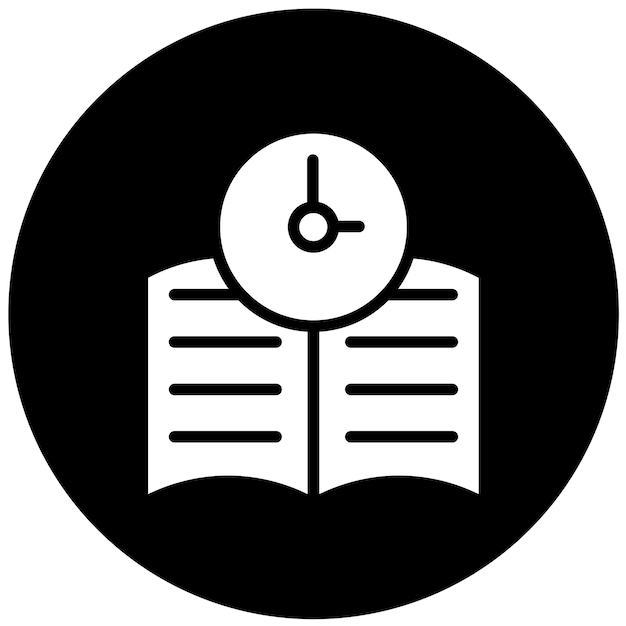 Tiempo de estudio de diseño vectorial Estilo del icono