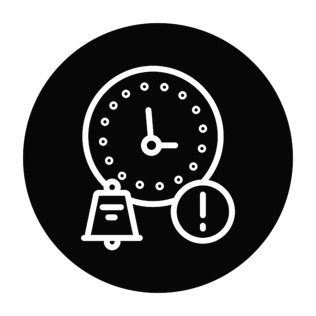 Tiempo de ilustración del vector de alerta