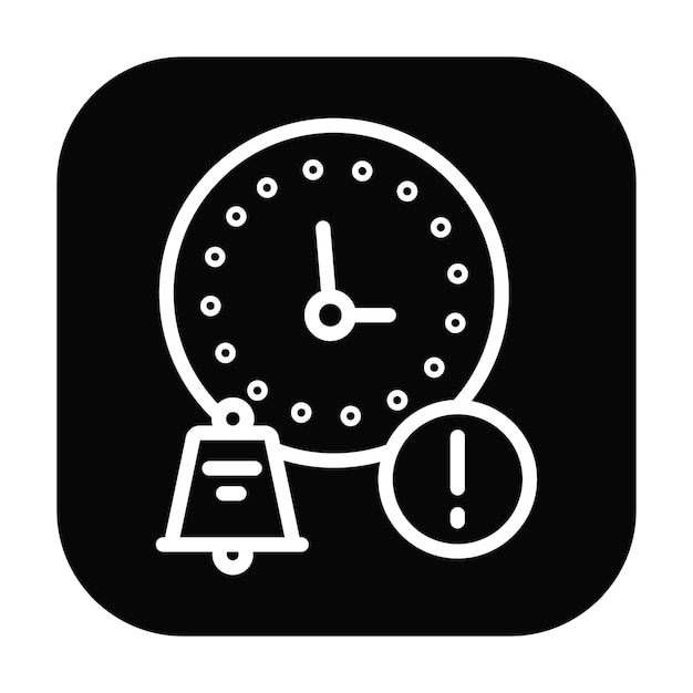 Tiempo de ilustración del vector de alerta