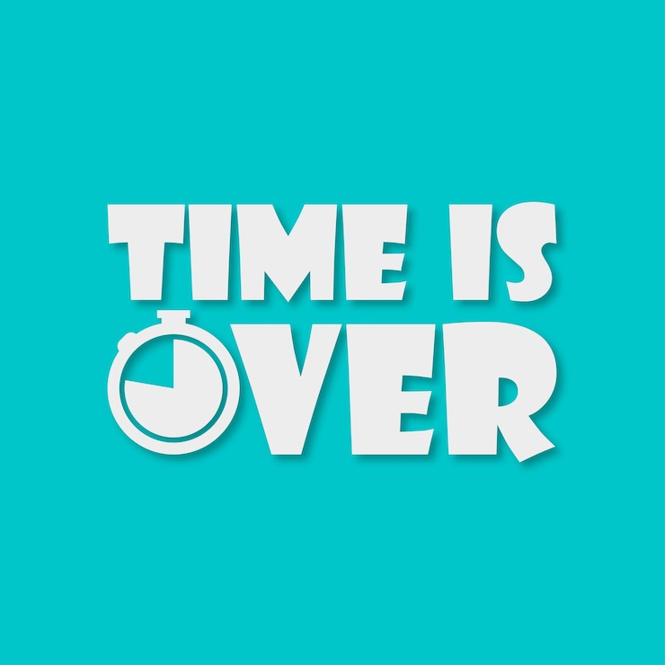 Vector el tiempo de inscripción ha terminado con un icono de cronómetro.
