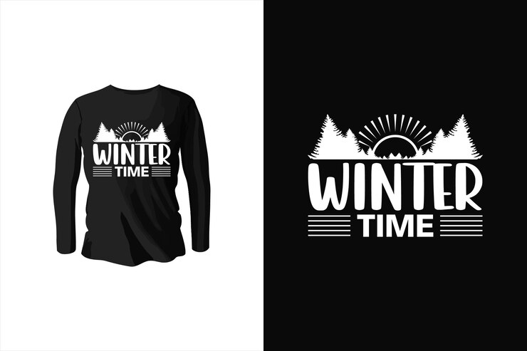 Tiempo de invierno Diseño de camisetas de invierno Diseño de camisetas de invierno