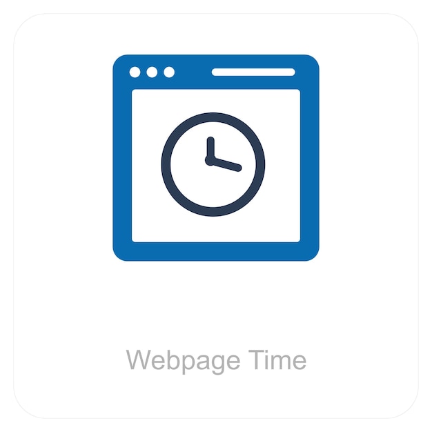 Tiempo de la página web y concepto de icono