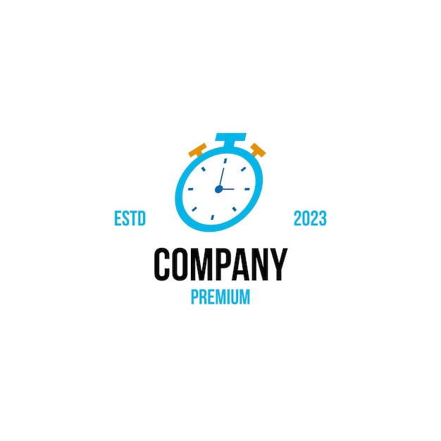 Tiempo plano icono logo diseño vector illustratior