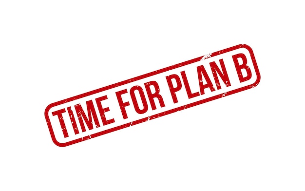 Tiempo para el vector de sello de sello de goma del plan B