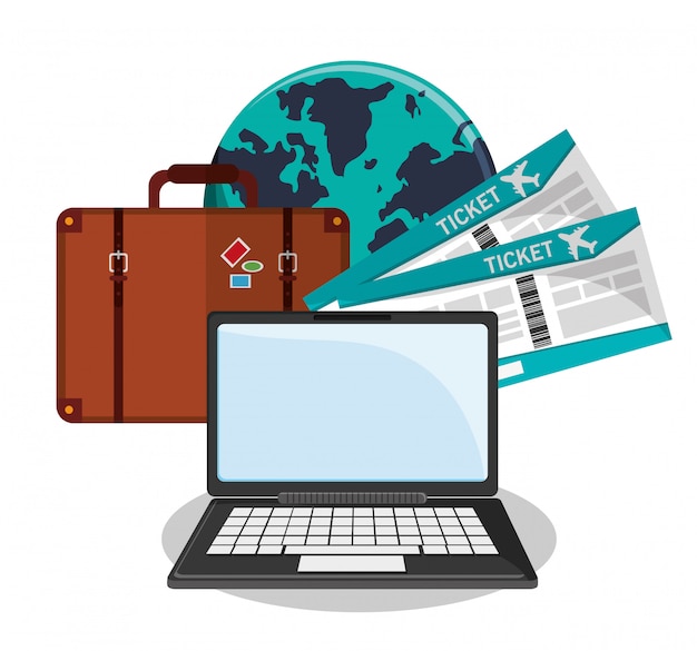 Tiempo para viajar diseño de vacaciones
