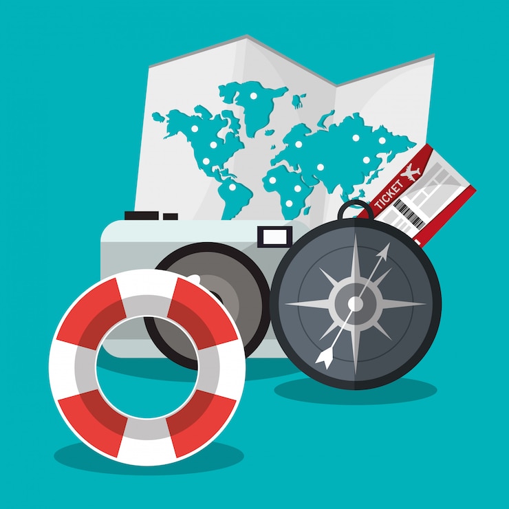 Vector tiempo para viajar diseño de vacaciones