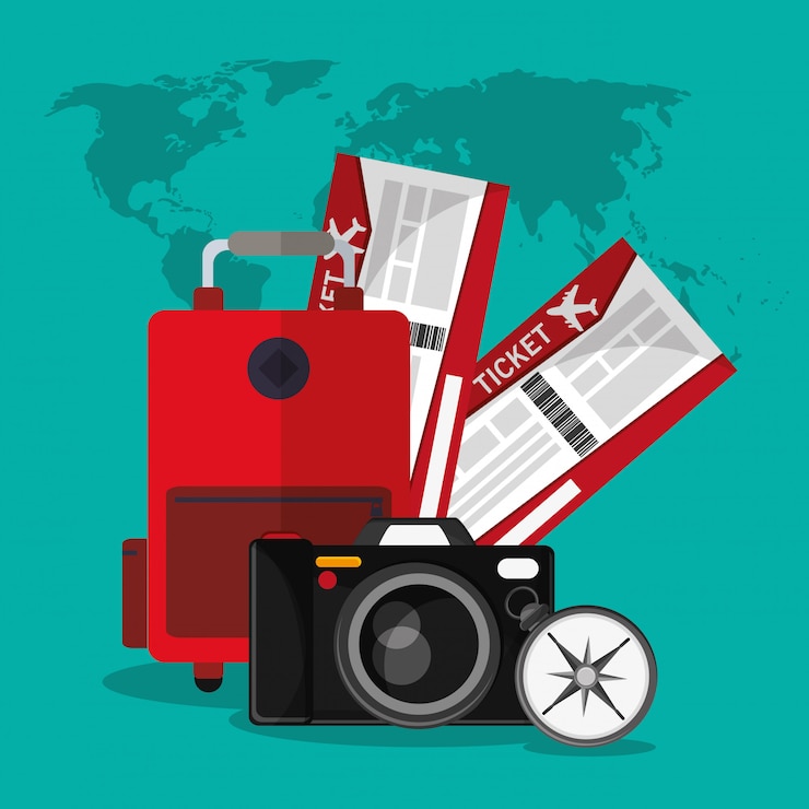 Vector tiempo para viajar diseño de vacaciones