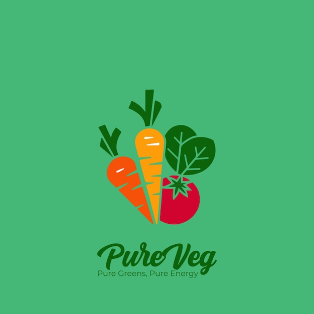 Tienda de alimentos saludables Alimentos ecológicos vegetarianos Logotipos hortalizas frescas de granja