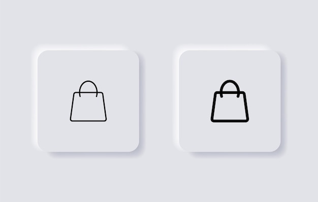 Tienda bolsa comprar icono bolsas de la compra firmar paquetes símbolo aplicación web icono de interfaz de usuario iconos de aplicaciones móviles