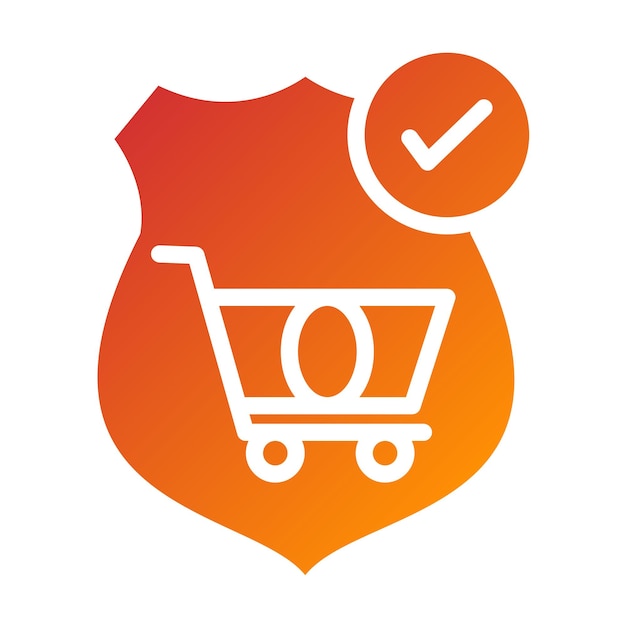 Tienda de diseño vectorial con estilo de icono de confianza