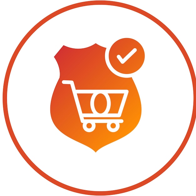 Tienda de diseño vectorial con estilo de icono de confianza