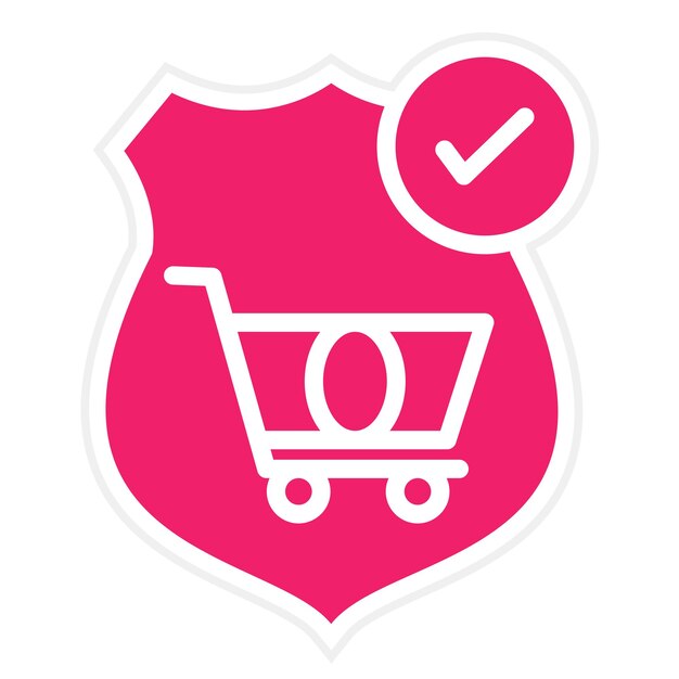 Tienda de diseño vectorial con estilo de icono de confianza