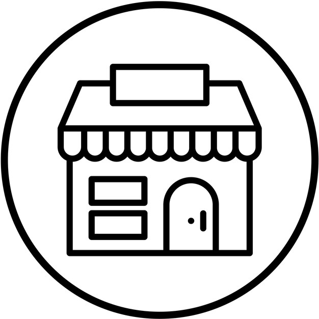 Tienda de diseño vectorial Estilo de icono