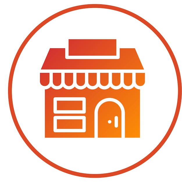 Tienda de diseño vectorial Estilo de icono