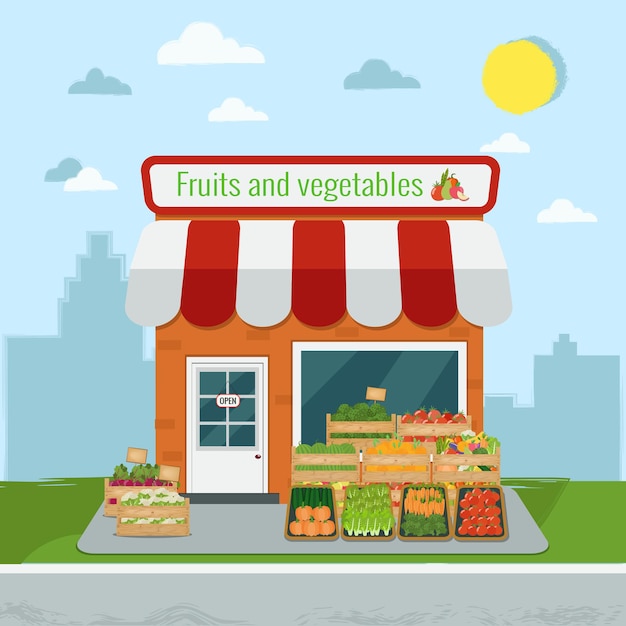 tienda de frutas y verduras. Departamento.