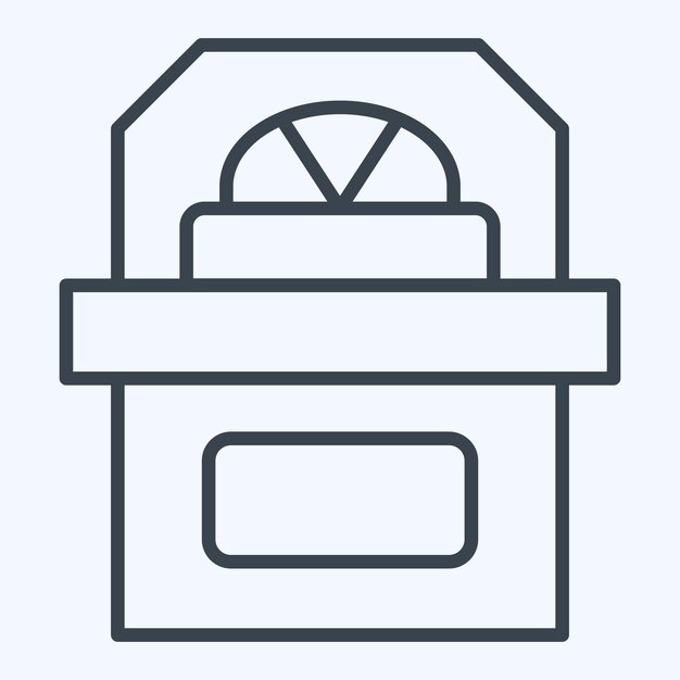 Tienda de iconos relacionada con el estilo de línea de símbolos de joyería ilustración simple