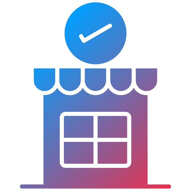 Tienda con imagen vectorial de icono de confianza Se puede utilizar para la tienda web