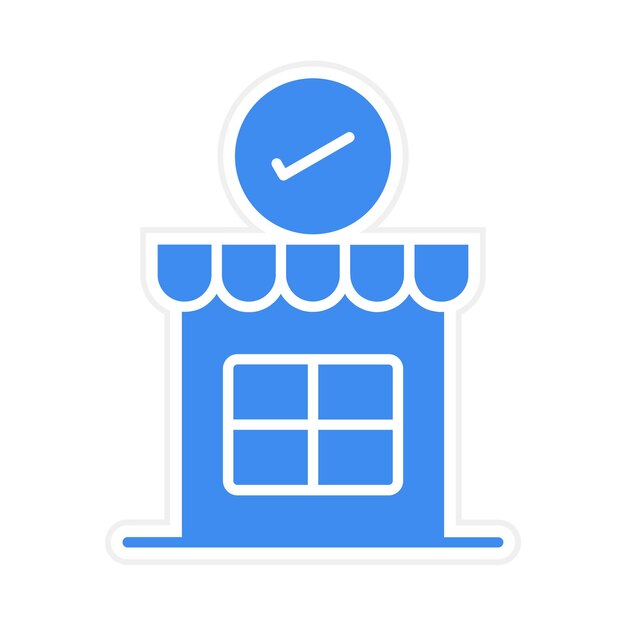 Tienda con imagen vectorial de icono de confianza Se puede utilizar para la tienda web