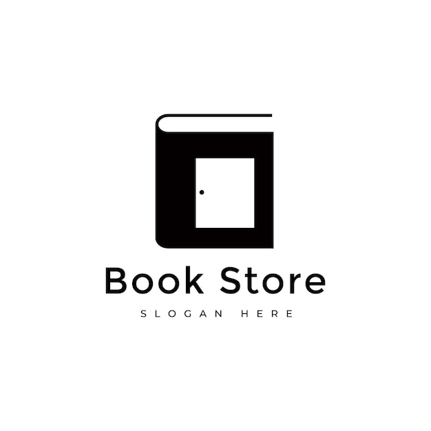 tienda de libros de negocios diseño de logotipo moderno vector gráfico