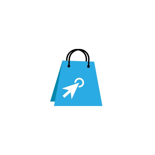 Tienda en línea logotipo tecnología símbolo diseño vector minorista web mercado comprar