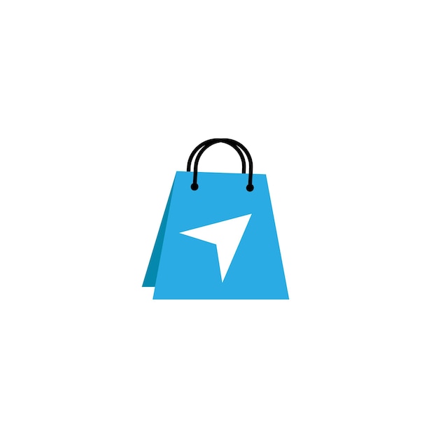 Tienda en línea logotipo tecnología símbolo diseño vector minorista web mercado comprar
