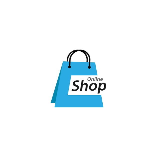 Tienda en línea logotipo tecnología símbolo diseño vector minorista web mercado comprar