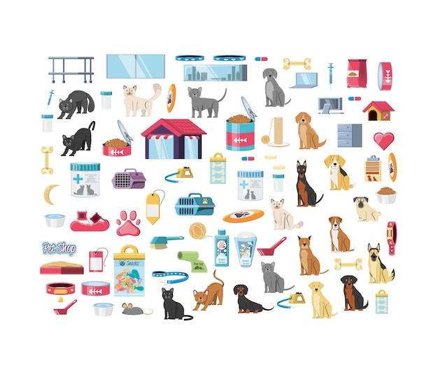 tienda de mascotas elementos veterinarios
