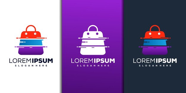 tienda moderna con diseño de logotipo tecnológico