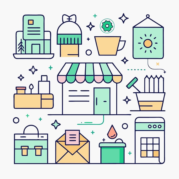 Tienda de pequeñas empresas con regalos, café y más