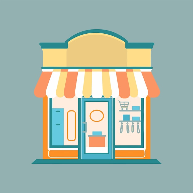 tienda plana vectorial con el signo 11