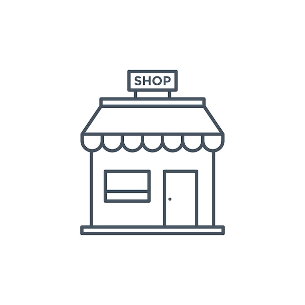 Tienda tienda icono Vector Logo plantilla
