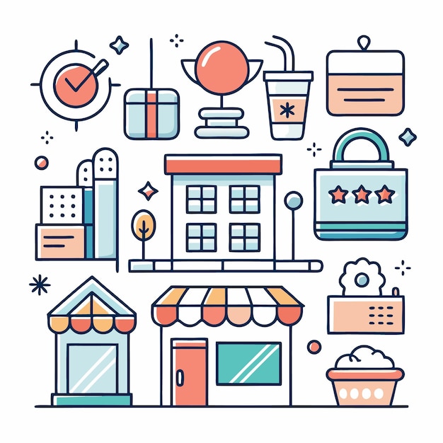 Tienda con ventanas y puertas de toldo