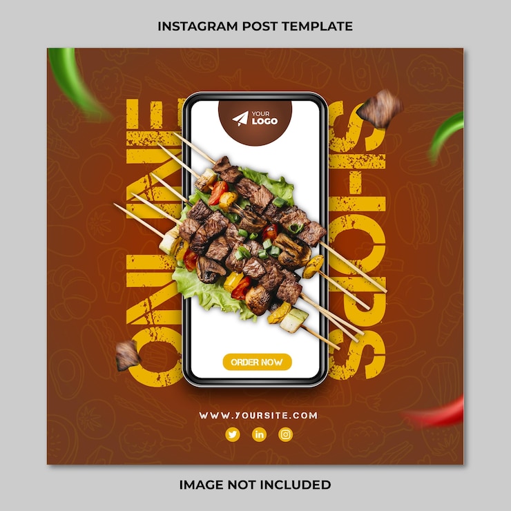 Tiendas en línea Publicación de Instagram y plantilla de banners de redes sociales