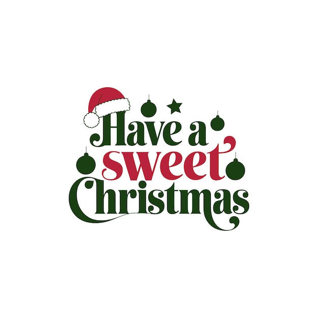 Tienen un diseño vectorial de tipografía de Navidad dulce