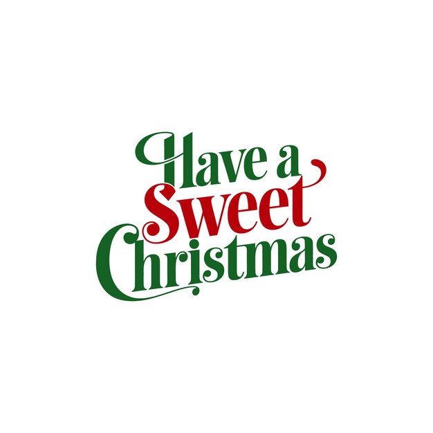 Tienen un diseño vectorial de tipografía de Navidad dulce