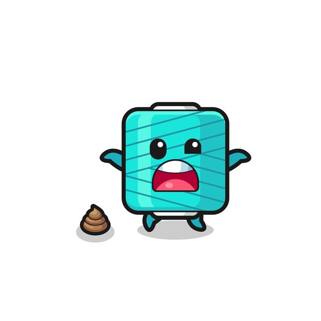 La tierra del carrete de hilo se sorprende al encontrar un lindo diseño de caca