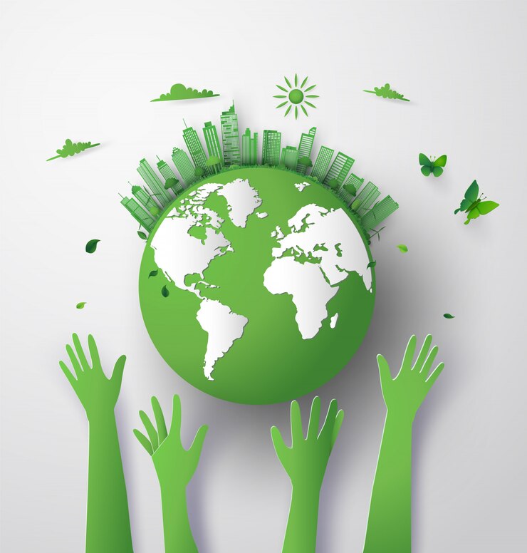 Vector tierra ecológica verde