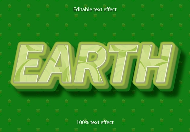 tierra Efecto de texto editable