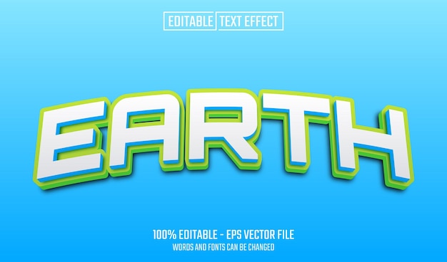 tierra Efecto de texto editable