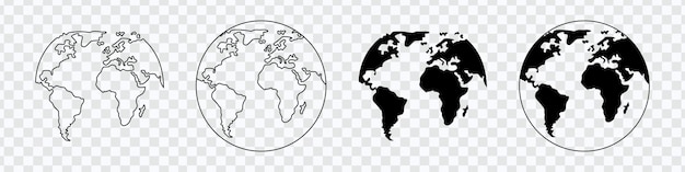 la tierra y un mapa del mundo