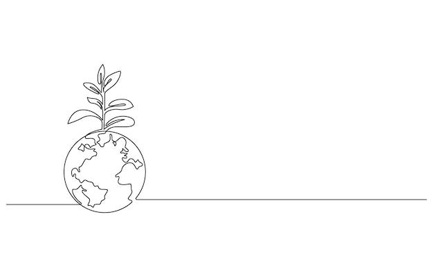 La tierra con plantas en crecimiento simboliza la protección del medio ambiente y el crecimiento