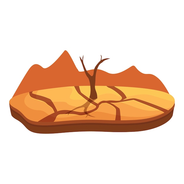 La tierra seca y agrietada está sufriendo de sequía con un árbol muerto solitario en un paisaje desierto.