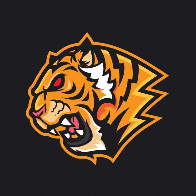 Tiger head logo mascot