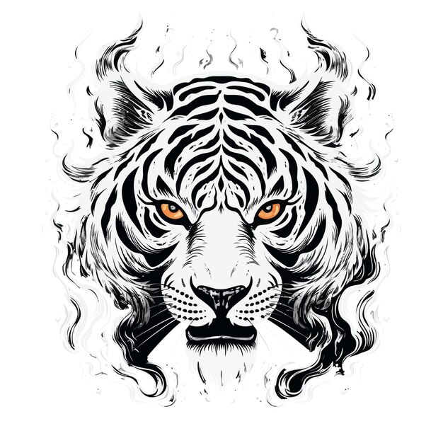 Tigre blanco y negro