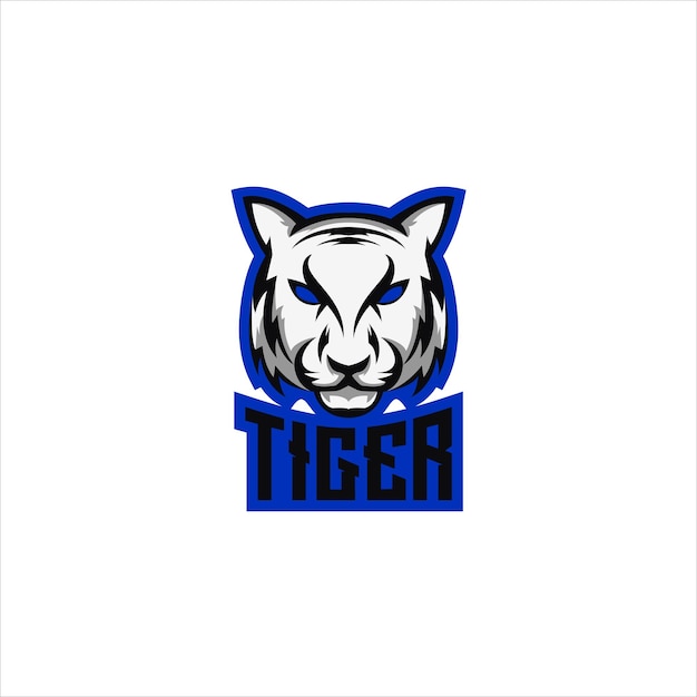 tigre cabeza logo mascota e deporte vector