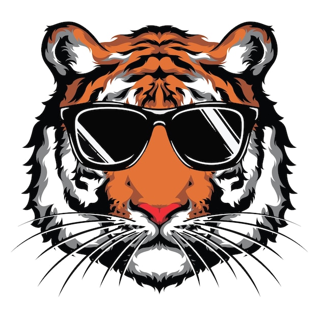 Tigre clásico con gafas