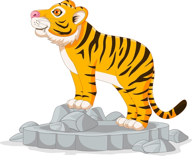 tigre de dibujos animados aislado